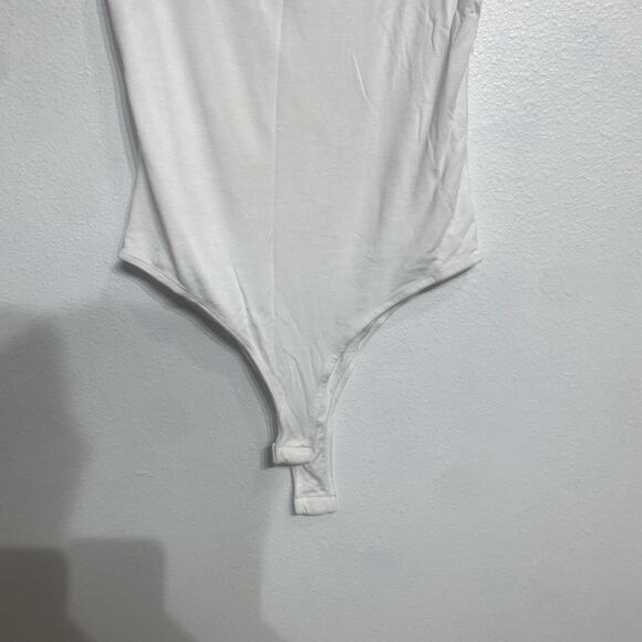 Wasabi + Mint White Square Neck Bodysuit Sz L - Picture 4 of 12